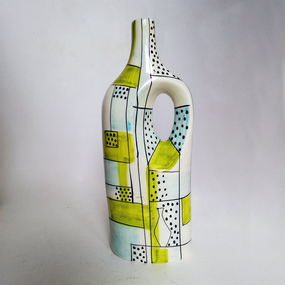 Mid-Century Italian Ceramic Vase by Cesare Sartori