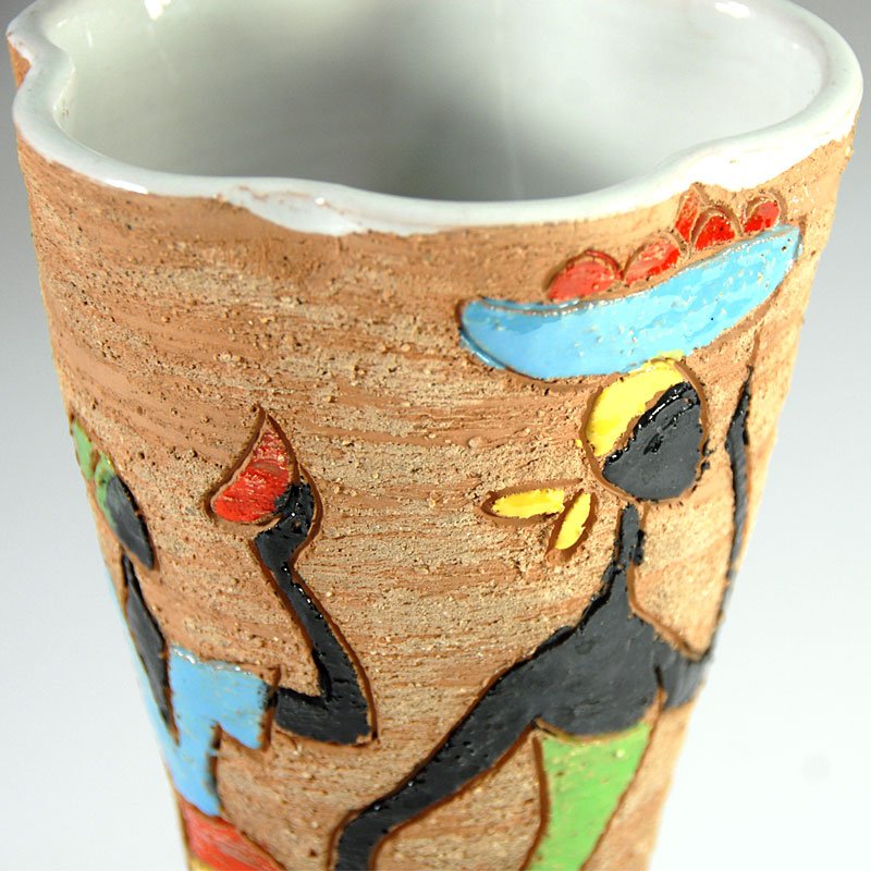 Mid-Century Italian Ceramic Vase from Fratelli Fanciullacci