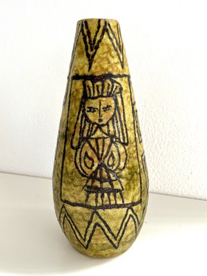 Mid-Century Italian Ceramic Vase in the style of Guido Gambone, 1950s-VNE-2026847