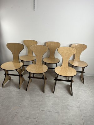 Mid-Century Italian Chairs, 1960s, Set of 6-YST-1821118