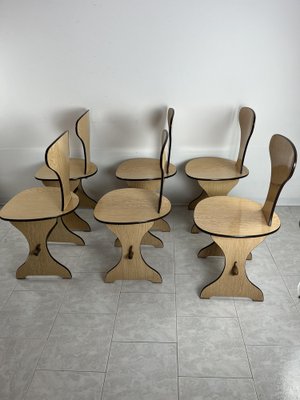 Mid-Century Italian Chairs, 1960s, Set of 6-YST-1821118