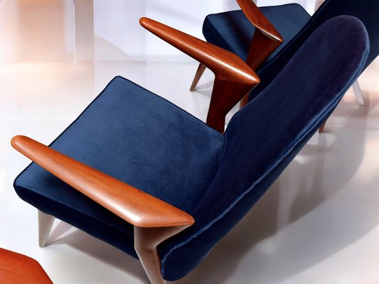 Mid-Century Italian Chairs with Armrests attributed to Vittorio Dassi for Dassi Mobili Moderni, 1958, Set of 3-MTX-2042145