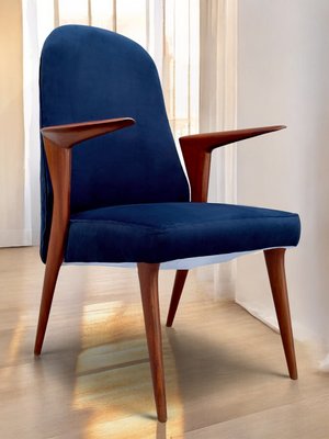 Mid-Century Italian Chairs with Armrests attributed to Vittorio Dassi for Dassi Mobili Moderni, 1958, Set of 3-MTX-2042145