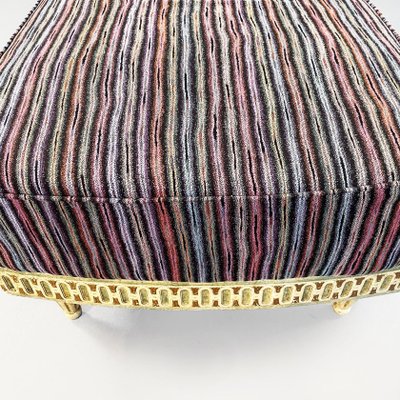 Mid-Century Italian Chaise Longue with Missoni Striped Fabric, 1950s-GDD-1179957