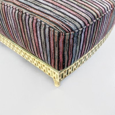 Mid-Century Italian Chaise Longue with Missoni Striped Fabric, 1950s-GDD-1179957