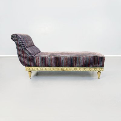 Mid-Century Italian Chaise Longue with Missoni Striped Fabric, 1950s-GDD-1179957