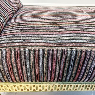 Mid-Century Italian Chaise Longue with Missoni Striped Fabric, 1950s-GDD-1179957