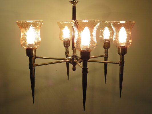 Mid-Century Italian Chandelier-UKG-1135076