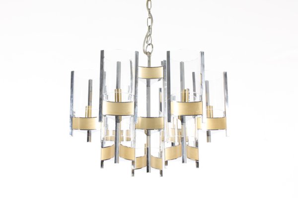 Mid-Century Italian Chandelier by Gaetano Sciolari, 1960s-FK-564206