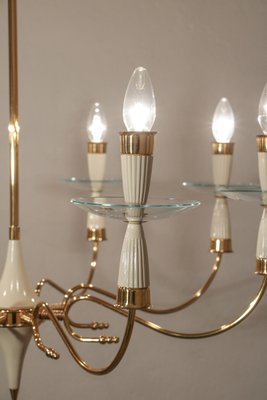 Mid-Century Italian Chandelier in the style of Fontana Arte, 1950-MTX-2027747