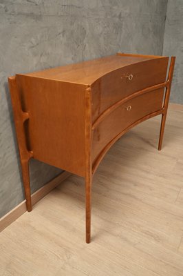 Mid-Century Italian Cherry Wood and Brass Chests of Drawers, 1970s-UH-1113048