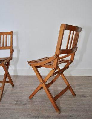 Mid-Century Italian Childrens Folding Chairs from Fratelli Reguitti, Set of 2-KNM-618234