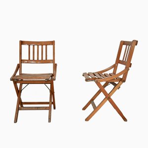 Mid-Century Italian Childrens Folding Chairs from Fratelli Reguitti, Set of 2-KNM-618234