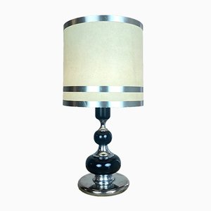 Mid-Century Italian Chrome and Wood Table Lamp-WZZ-1005183