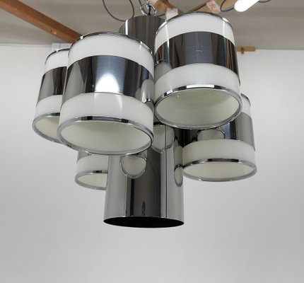 Mid-Century Italian Chrome Chandelier, 1960's-TZ-1449410