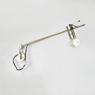 Mid-Century Italian Chromed Metal Wall Lamp by Tito Agnoli for Oluce, 1955-GDD-1343273