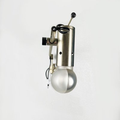 Mid-Century Italian Chromed Metal Wall Lamp by Tito Agnoli for Oluce, 1955-GDD-1343273