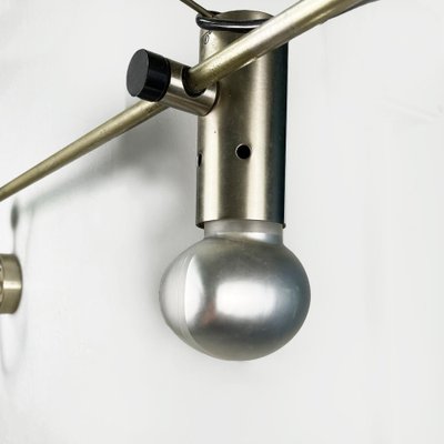 Mid-Century Italian Chromed Metal Wall Lamp by Tito Agnoli for Oluce, 1955-GDD-1343273