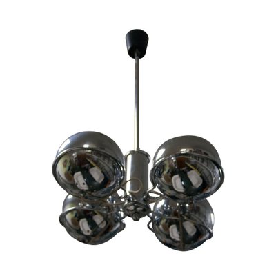 Mid-Century Italian Chromed Spheres Pendant Lamp, 1970-UZ-1329716