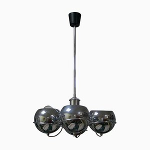 Mid-Century Italian Chromed Spheres Pendant Lamp, 1970-UZ-1329716