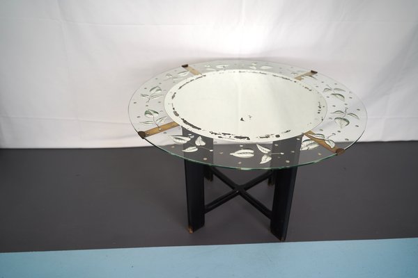 Mid-Century Italian Coffee Table from Cristal Art, 1950s-OT-691045