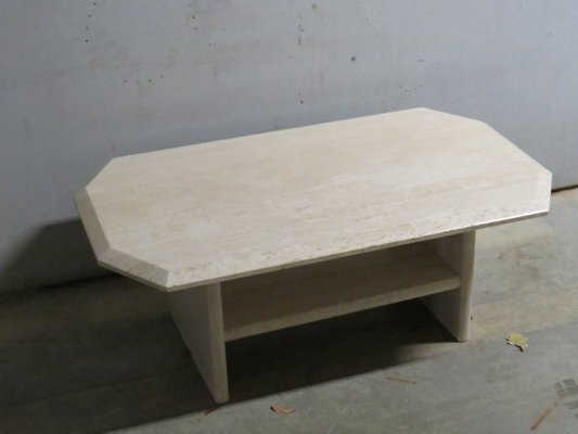 Mid-Century Italian Coffee Table in Travertine, 1970s-UKG-1174745