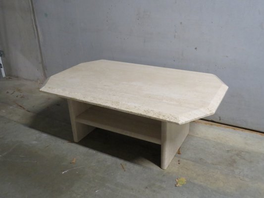 Mid-Century Italian Coffee Table in Travertine, 1970s-UKG-1174745