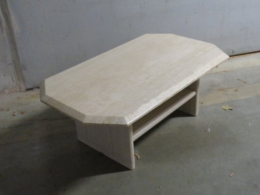 Mid-Century Italian Coffee Table in Travertine, 1970s-UKG-1174745