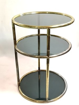 Mid-Century Italian Copper and Tinted Glass Service Table-UWE-1348418