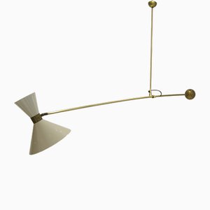 Mid-Century Italian Counterweight Ceiling Lamp in the style of Stilnovo, 1960s-WLO-1755888