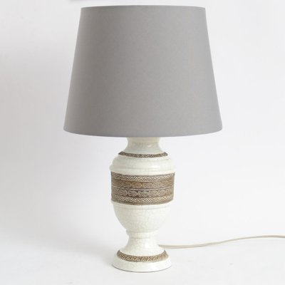 Mid-Century Italian Crackle Glaze Ceramic Table Lamp-IXK-991303