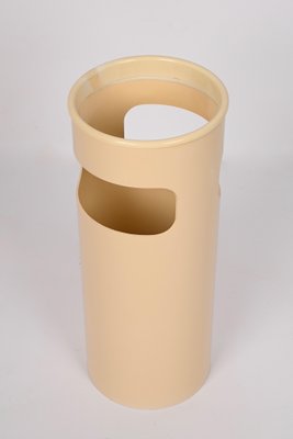 Mid-Century Italian Cream Plastic Umbrella Stand by Gino Colombini for Kartell, 1970s-JDR-1292513