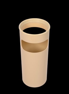 Mid-Century Italian Cream Plastic Umbrella Stand by Gino Colombini for Kartell, 1970s-JDR-1292513