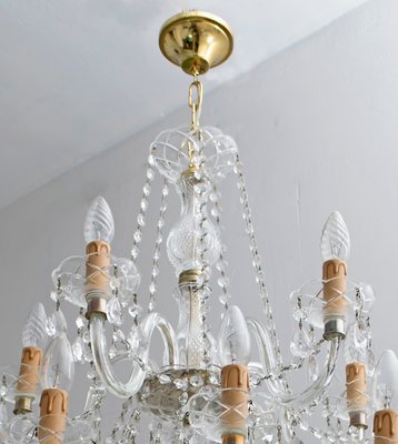 Mid-Century Italian Crystal Chandelier, 1950s-FER-551752