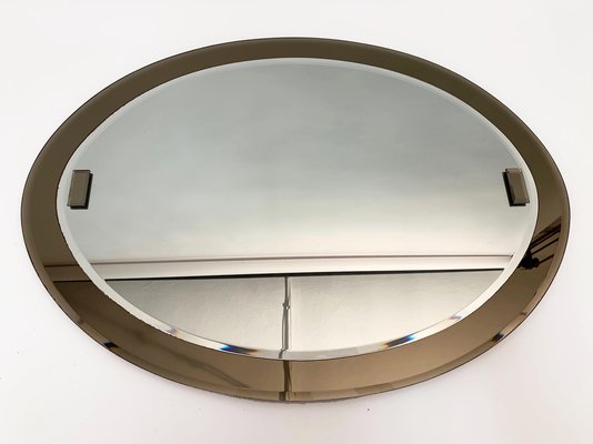 Mid-Century Italian Crystal Wall Mirror, 1960s-JDR-1126086