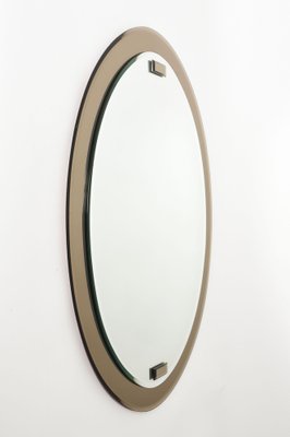 Mid-Century Italian Crystal Wall Mirror, 1960s-JDR-1126086