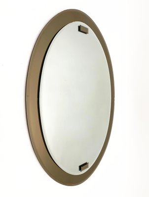 Mid-Century Italian Crystal Wall Mirror, 1960s-JDR-1126086