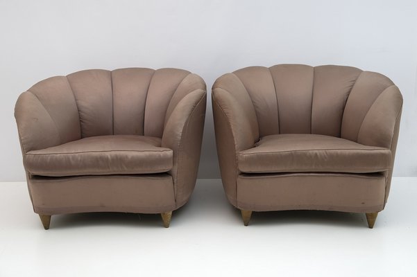 Mid-Century Italian Curved Armchairs by Gio Ponti for Casa E Giardino, 1936, Set of 2-FER-1286789