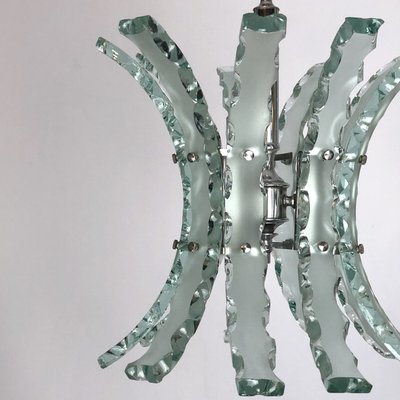 Mid-Century Italian Cut Glass Chandelier from Zeroquattro-OT-935729