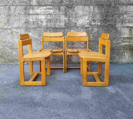 Mid-Century Italian Dining Table and Chairs by Ilmari Tapiovaara for Fratelli Montina, 1970s, Set of 5-PUG-1275988