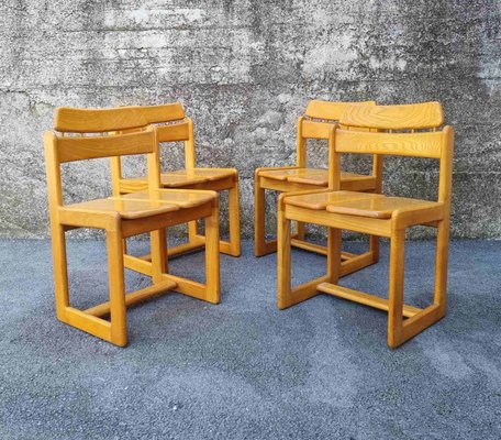 Mid-Century Italian Dining Table and Chairs by Ilmari Tapiovaara for Fratelli Montina, 1970s, Set of 5-PUG-1275988