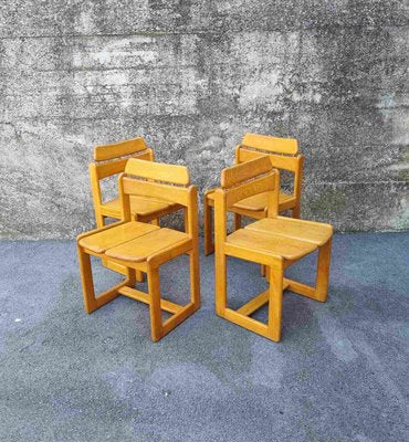 Mid-Century Italian Dining Table and Chairs by Ilmari Tapiovaara for Fratelli Montina, 1970s, Set of 5-PUG-1275988