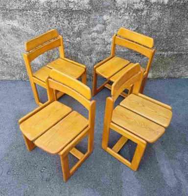 Mid-Century Italian Dining Table and Chairs by Ilmari Tapiovaara for Fratelli Montina, 1970s, Set of 5-PUG-1275988