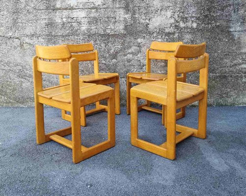 Mid-Century Italian Dining Table and Chairs by Ilmari Tapiovaara for Fratelli Montina, 1970s, Set of 5-PUG-1275988