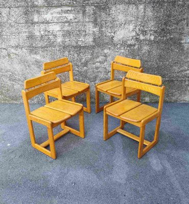 Mid-Century Italian Dining Table and Chairs by Ilmari Tapiovaara for Fratelli Montina, 1970s, Set of 5-PUG-1275988