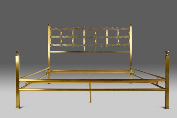 Mid-Century Italian Double Brass Bed by Osvaldo Borsani-IEI-1005452