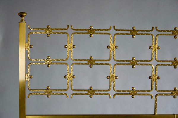 Mid-Century Italian Double Brass Bed by Osvaldo Borsani-IEI-1005452