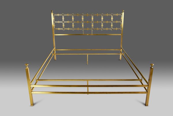 Mid-Century Italian Double Brass Bed by Osvaldo Borsani-IEI-1005452