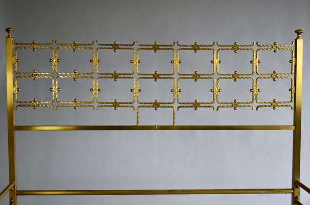 Mid-Century Italian Double Brass Bed by Osvaldo Borsani-IEI-1005452