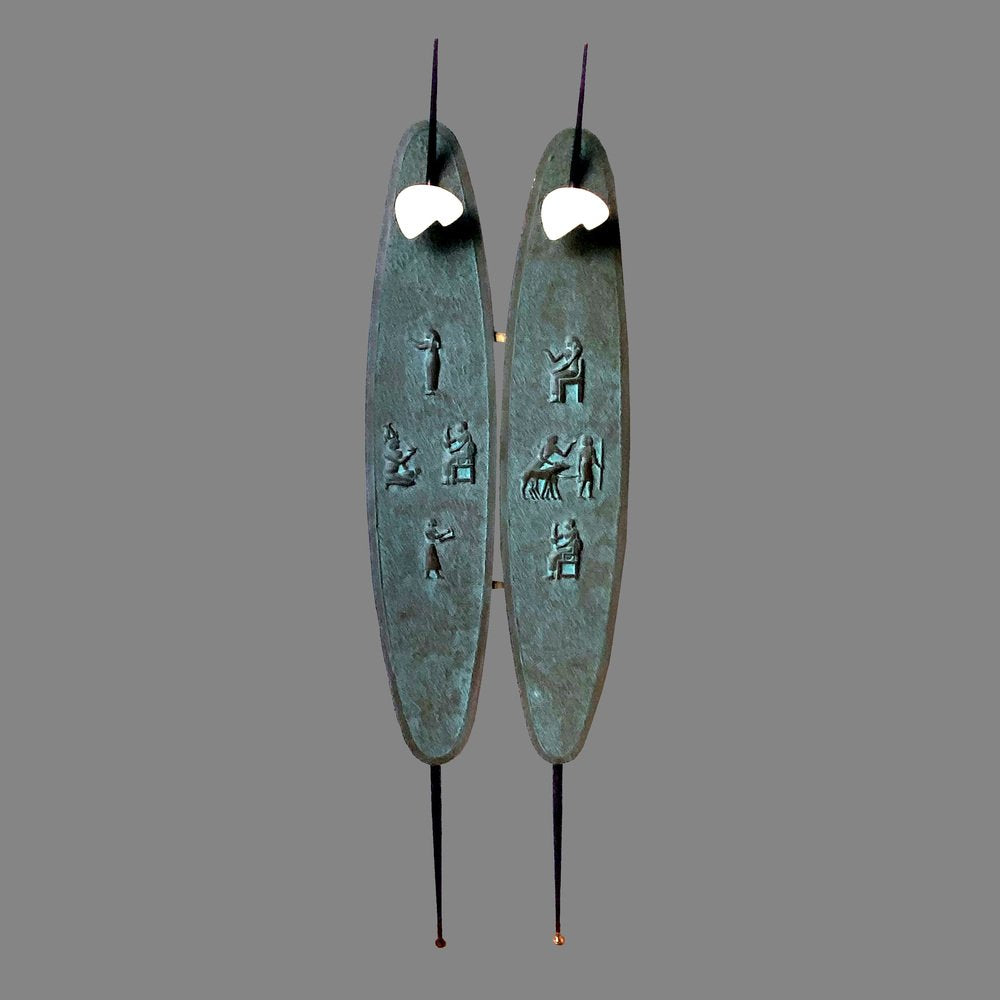 Mid-Century Italian Egyptian Revival Coat Rack, 1950s